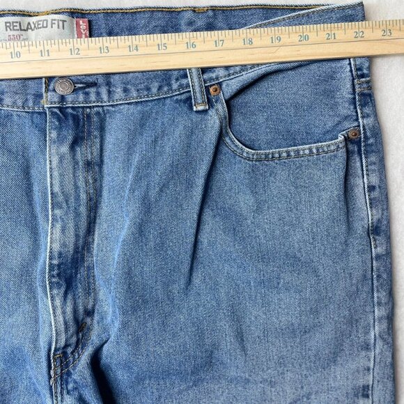 Levi's 550 Mens Denim Blue High Rise Relaxed Fit Straight Jeans Size W46xL34 - Picture 7 of 11